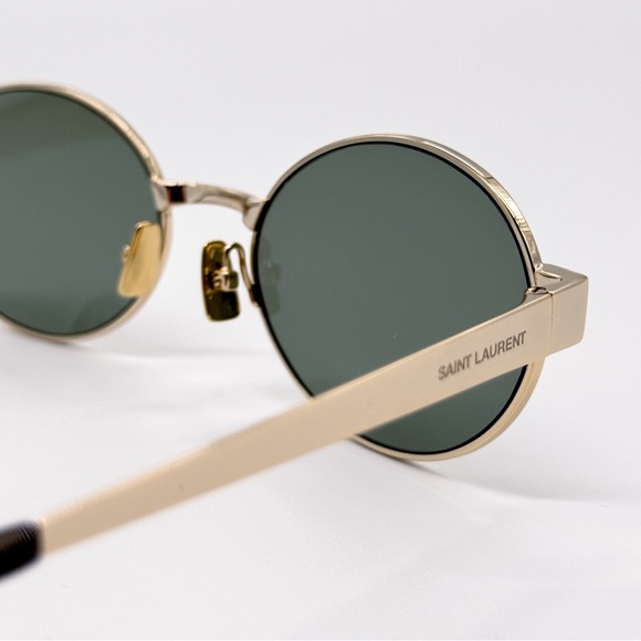 NEW SAINT LAURENT SL692 003 ROUND GREEN GOLD WOMEN SUNGLASSES SAINT LAURENT - Picture 11 of 14